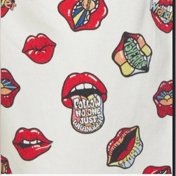 Wrangler Read My Lips Jeans Barrel 652 High Rise Barrel jeans size 27x31 new - Picture 5 of 9